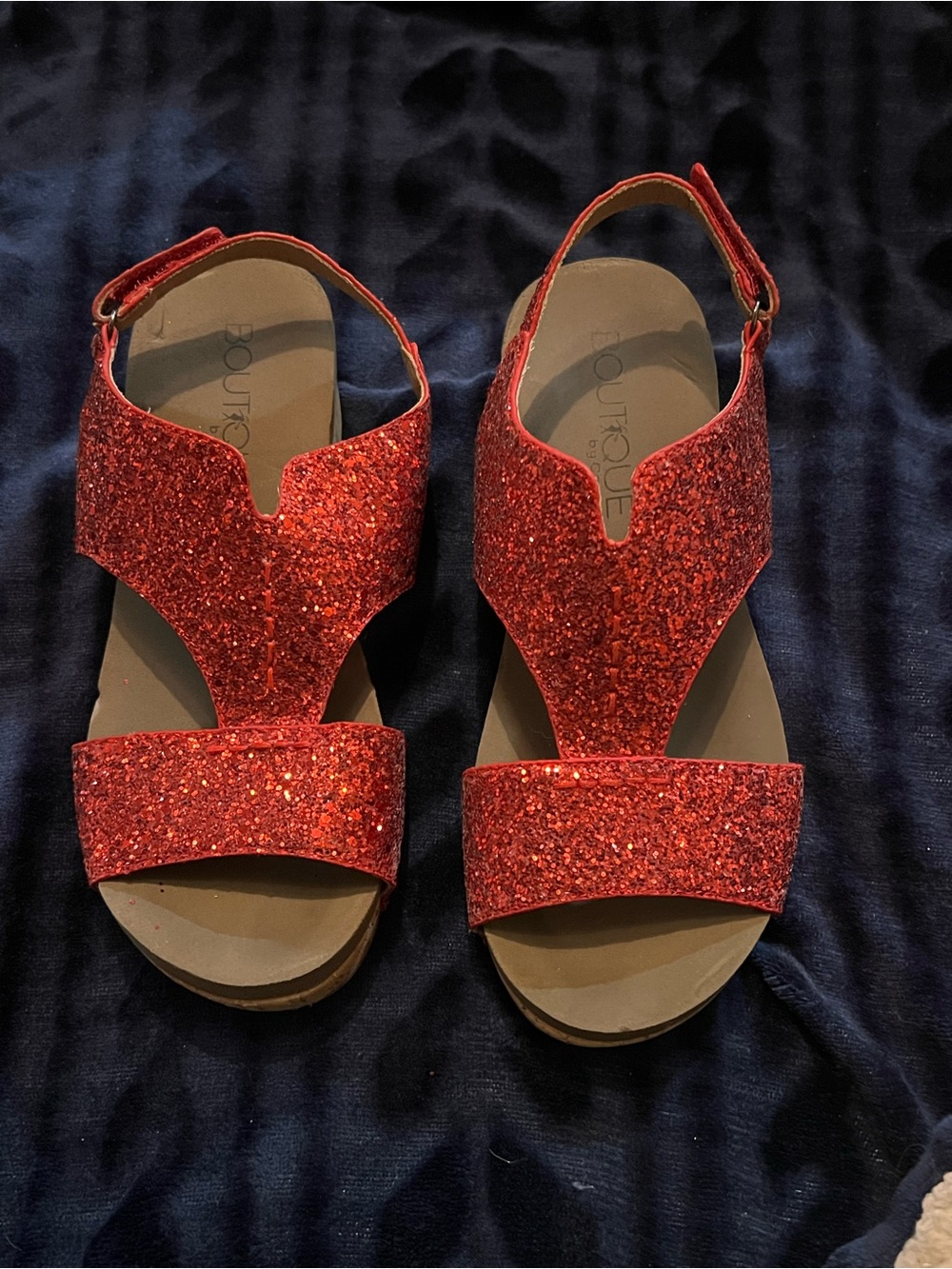 Corkys Wedge Sandals - Red and Silver - Picture 2 of 8